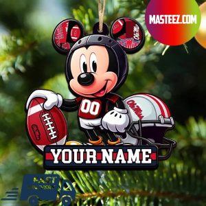 Ole Miss Rebels NCAA Mickey Mouse Christmas Tree Decorations Custom Name Xmas Ornament
