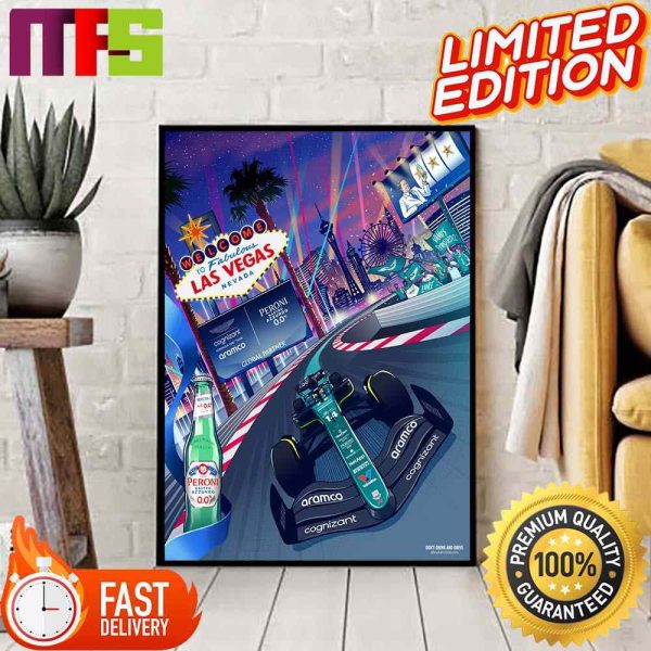 Over 40 Years Later It Is Back Las Vegas GP 2023 And Aston Martin F1 Is Ready Home Decor Poster
