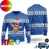 Oxford United FC EFL Logo Snowflakes Pattern Custom Name Ugly Christmas Sweater