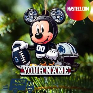 Penn State Nittany Lions NCAA Mickey Mouse Christmas Tree Decorations Custom Name Xmas Ornament