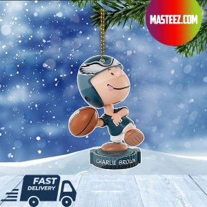 Philadelphia Eagles NFL Charlie Brown Peanuts Bighead Christmas Tree Decorations Xmas Ornament