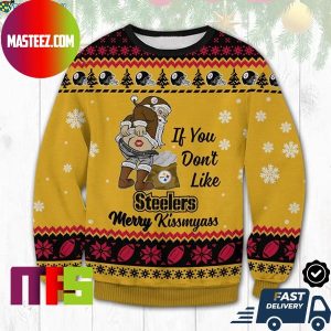 Pittsburgh Steelers Santa Merry Kiss My Ass Best For Holiday Ugly Christmas Sweater