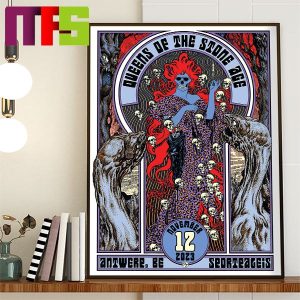 Queens Of The Stone Age Antwerp BE At Sportpaleis On November 12th 2023 Home Decor Poster Canvas
