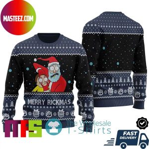Rick And Morty Merry Rickmas Rick And Morty Pattern Ugly Christmas Sweater