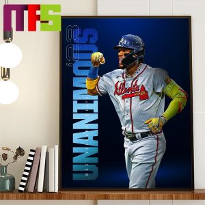 Ronald Acuna Jr 2023 Most Valuable Player Home Decor Poster Canvas