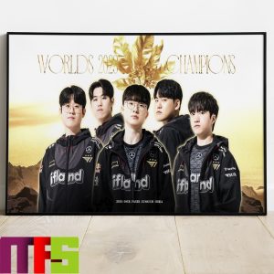 SK Telecom T1 Worlds 2023 Champions Home Decor Poster Canvas