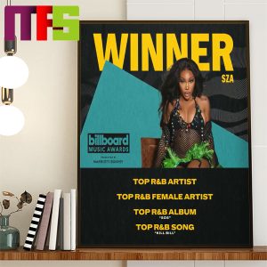 SZA 2023 Billboard Music Awards Winner Top R&B Female Artist Home Decor Poster Canvas SZA 2023 Billboard Music Awards Winner Top R&B Female Artist Home Decor Poster Canvas