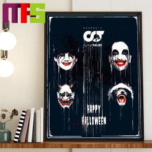Scuderia AlphaTauri F1 Team Scary Oni Yuki And Haunted Honey Badger Home Decor Poster Canvas