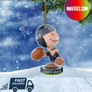 Seattle Seahawks NFL Charlie Brown Peanuts Bighead Christmas Tree Decorations Xmas Ornament