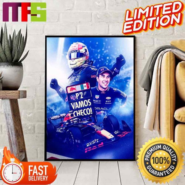Sergio Perez A Great Drive Which Secures P2 In The F1 Drivers’ Championship For 2023 Home Decor Poster