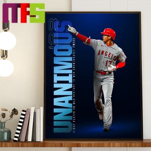 Shohei Ohtani The First Player In History To Win Two Unanimous MVP Awards Home Decor Poster Canvas