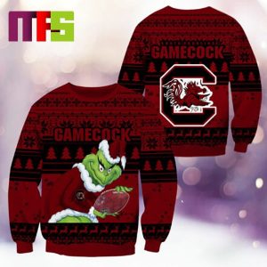 South Carolina Gamecocks NCAA Grinch Funny Best For Holiday Christmas Ugly Sweater