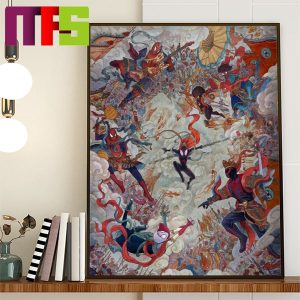 Spider Man Beyond The Spider Verse Chinese Art Style Home Decor Poster Canvas