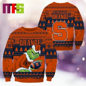 Syracuse Orange NCAA Grinch Funny Best For Holiday Christmas Ugly Sweater