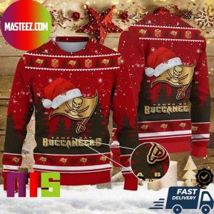 Tampa Bay Buccaneers Christmas Hat Buccaneer Logo Pattern Ugly Christmas Sweater