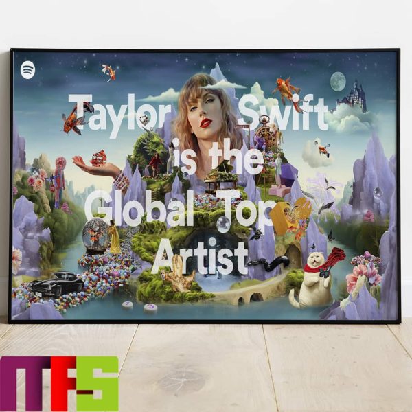 Taylor Swift Spotify Global Top Artist 2023 Home Decor Poster Canvas