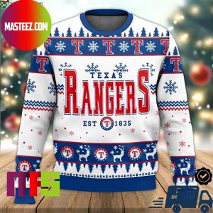 Texas Rangers Est 1962 MLB Unique For Holiday Ugly Christmas Sweater