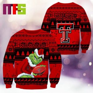 Texas Tech Red Raiders NCAA Grinch Funny Best For Holiday Christmas Ugly Sweater