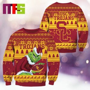 USC Trojans NCAA Grinch Funny Best For Holiday Christmas Ugly Sweater