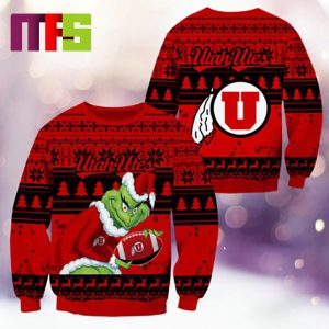 Utah Utes NCAA Grinch Funny Best For Holiday Christmas Ugly Sweater