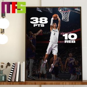 Wemby Dropped A Career High 38 Points Against Phoenix Suns Home Decor Poster Canvas