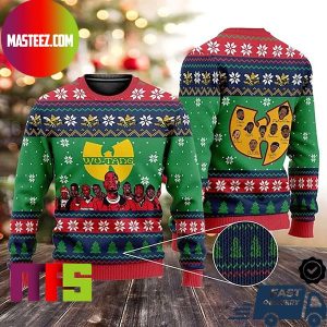Wutang Clan Members Name Pine Tree For Holiday Ugly Christmas Sweater
