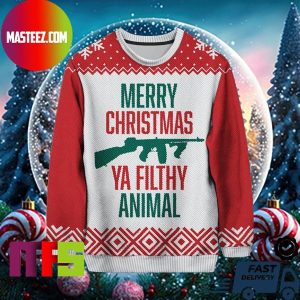 Ya Filthy Thompson Guns Unique Design For Holiday Ugly Christmas Sweater