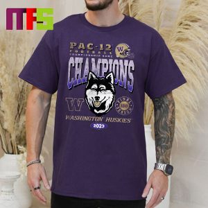 2023 Pac-12 Football Conference Champions Washington Huskies Essentials T-Shirt