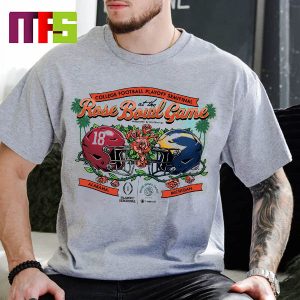 2024 Rose Bowl Game Head To Head CFP Alabama Crimson Tide Vs Michigan Wolverines Vintage Classic T-Shirt