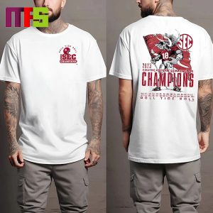 Alabama Crimson Tide 2023 SEC Football Conference Champions Mascot Flag Roll Tide Roll T-Shirt