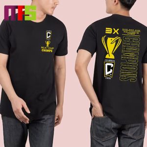Columbus Crew Three Time MLS Cup Champions Trophy Case Essentials T-Shirt