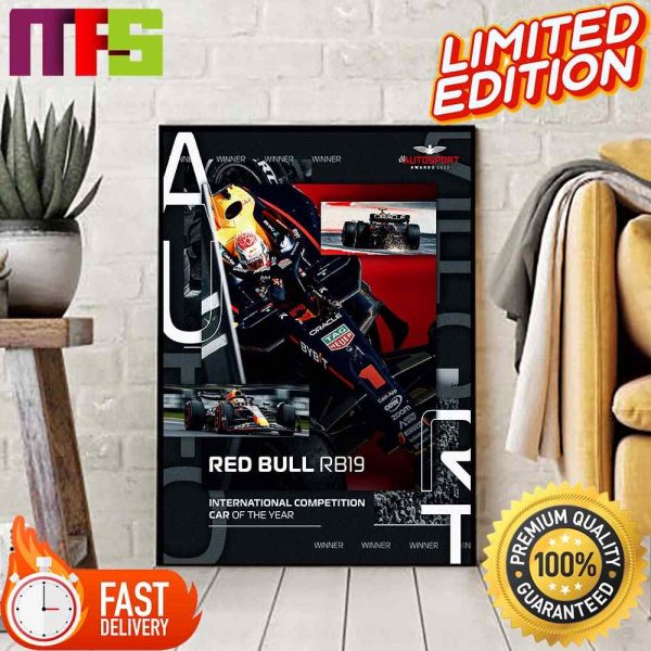 F1 International Competition Car Award Winner Is The RB19 Of Red Bull Racing Canvas Poster
