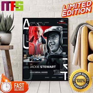 F1 Sir Jackie Steward Recipient Gold Medal Award 2023 Canvas Poster