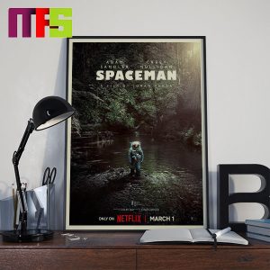 First Poster For Spaceman Starring Adam Sandler Carey Mulligan And Paul Dano Home Decor Poster Canvas