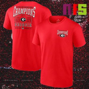 Georgia Bulldogs 2023 Orange Bowl Champions Final Score Two Side Classic T-Shirt