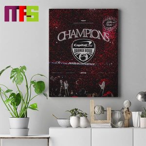 Georgia Bulldogs 2023 Orange Bowl Champions Home Decoration Poster Canvas