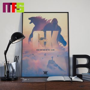Godzilla x Kong The New Empire Rise Together Or Fall Alone Official Poster Home Decor Poster Canvas