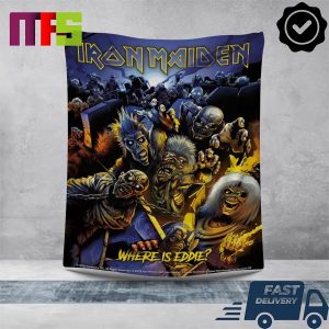 Iron Maiden Where Is Eddie Book Cover Essentials Blanket