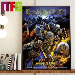 Iron Maiden Where Is Eddie Book Cover Home Decor Poster Canvas