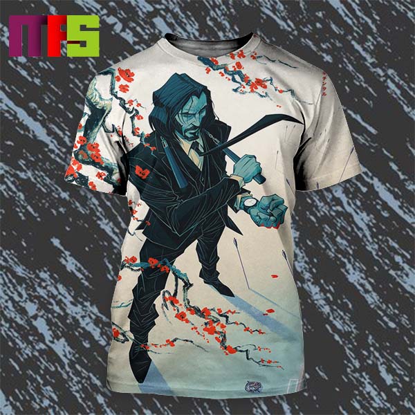 John Wick 4 Impressive Creativity Combined With Japanese Art Style All Over Print Shirt
