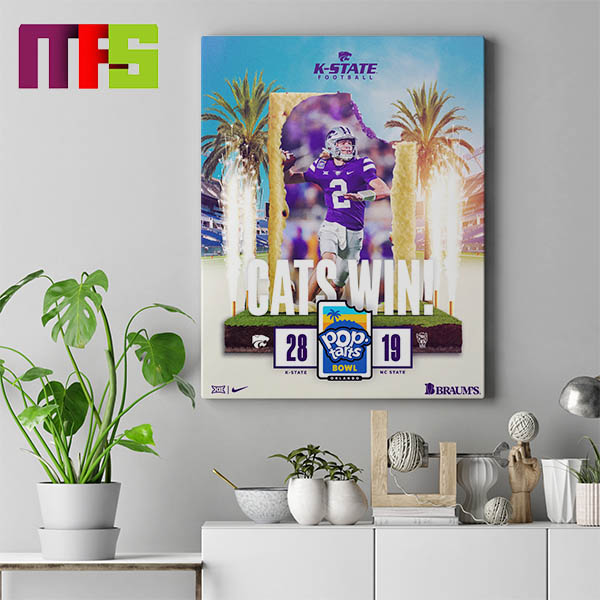 Kansas State Wildcats 2023 Pop Tarts Bowl Champions Home Decor Poster Canvas
