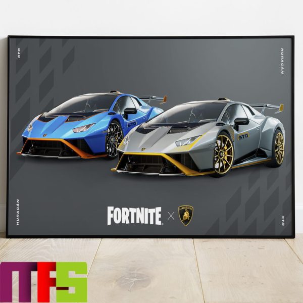 Lamborghini Huracan STO x Fortnite Home Decor Poster Canvas
