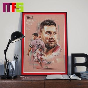 Lionel Messi 2023 TIME Athlete Of The Year Home Decor Poster Canvas