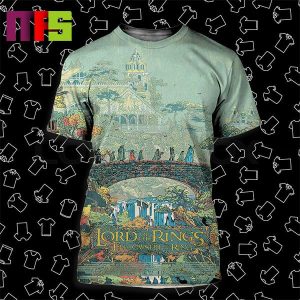 Lord Of The Rings The Fellowship Of The Ring Cross The Bridge Of Rivendell Illustration All Over Print Shirt