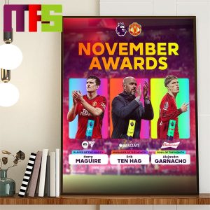 Manchester United Trebel November Awards Home Decor Poster Canvas
