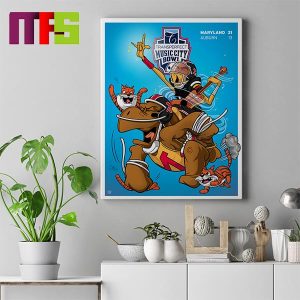 Maryland Terrapins 2023 Music City Bowl Champions Home Decor Poster Canvas