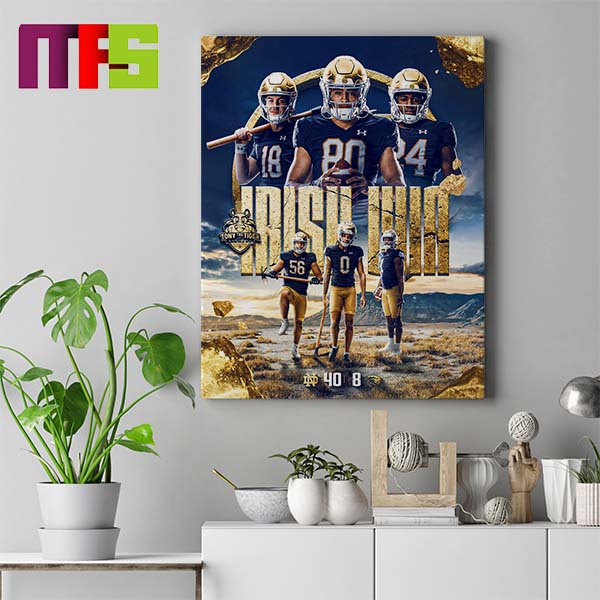 Notre Dame Fighting Irish 2023 Sun Bowl Champions Home Decor Poster Canvas