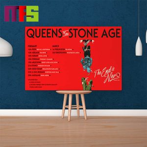 Queens Of The Stone Age 2024 The End Is Nero Summer Tour Australia Tour List Home Decor Poster Canvas