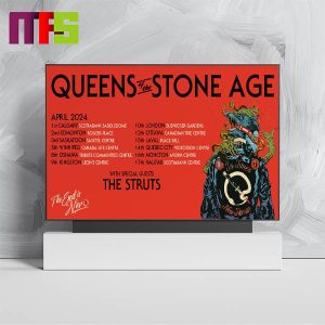 Queens Of The Stone Age The End Is Nero 2024 Summer Tour Canada Tour List Home Decor Poster Canvas