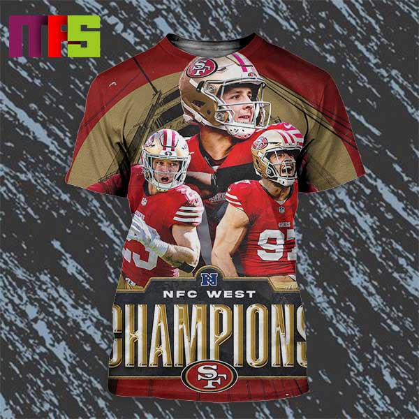 San Francisco 49ers 2023 NFC West Division Champions All Over Print Shirt